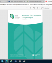 Corporate Plan Consultation Analysis Report 2020